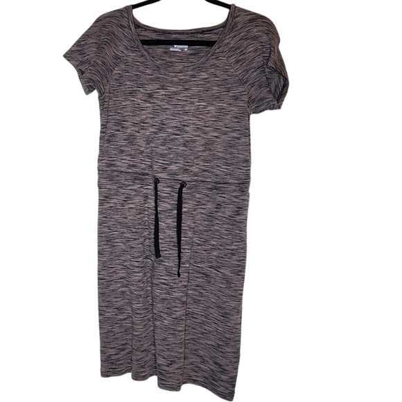 Columbia heathered taupe stretch short sleeve dress. Size small - Picture 5 of 16